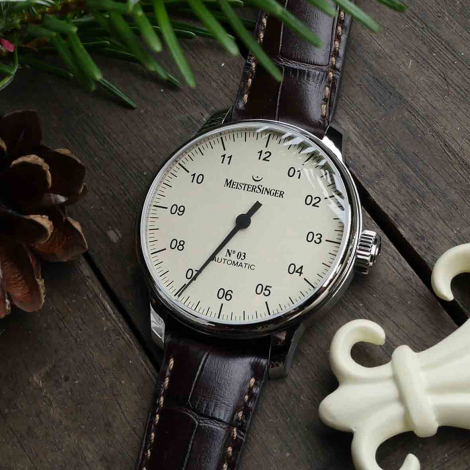 Montre MeisterSinger N 03 Auto - Ivoire