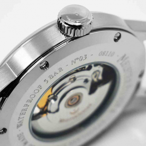 Montre MeisterSinger N 03 Auto - Ponage Solaire Bleu