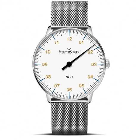Montre MeisterSinger Neo - Blanc avec verre saphir