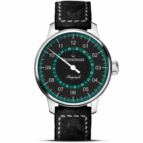 Montre MeisterSinger Perigraph - Noir & Vert
