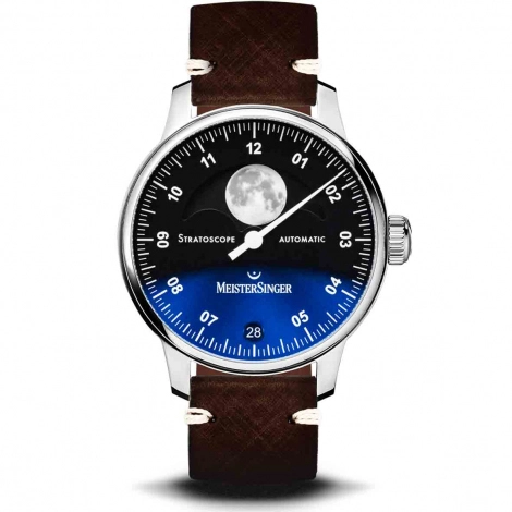 Montre MeisterSinger Stratoscope Noir dgrad vers le Bleu