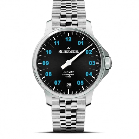 Montre MeisterSinger Unomat - Noir avec Bleu Arctique