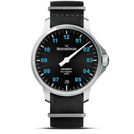Montre MeisterSinger Unomat - Noir avec Bleu Arctique