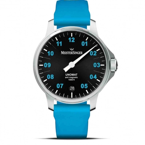 Montre MeisterSinger Unomat - Noir avec Bleu Arctique