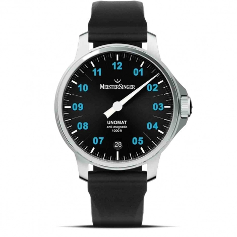 Montre MeisterSinger Unomat - Noir avec Bleu Arctique