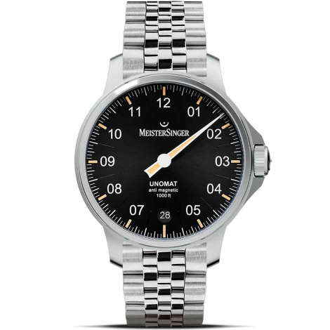 Montre MeisterSinger Unomat - Noir/Radium vieilli