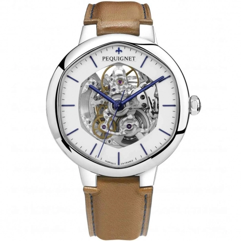 Montre Pequignet Exagone Squelette blanc