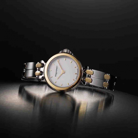 Montre Pequignet Moorea - Acier & Or avec Cadran Blanc