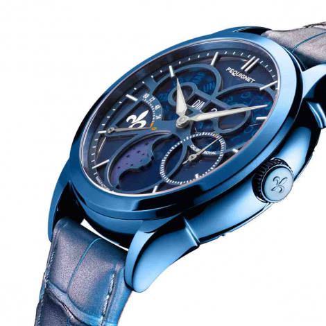 Montre Pequignet Royale saphir - Cadran Bleu Topaze Edition Limite
