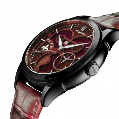 Montre Pequignet Royale saphir - Cadran Rouge Rubis 