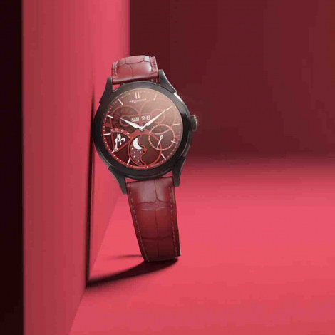 Montre Pequignet Royale saphir - Cadran Rouge Rubis 