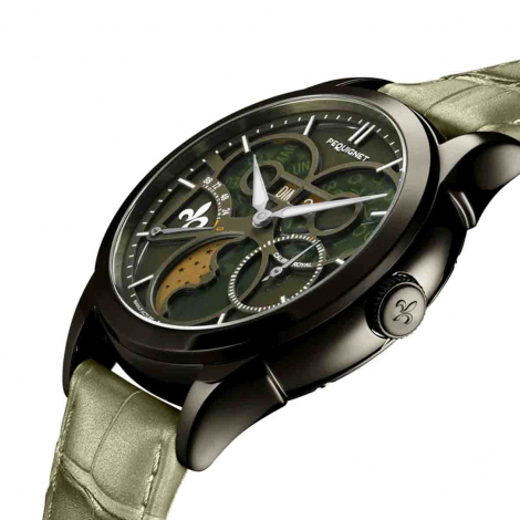 Montre Pequignet Royale saphir - Cadran Vert Jade