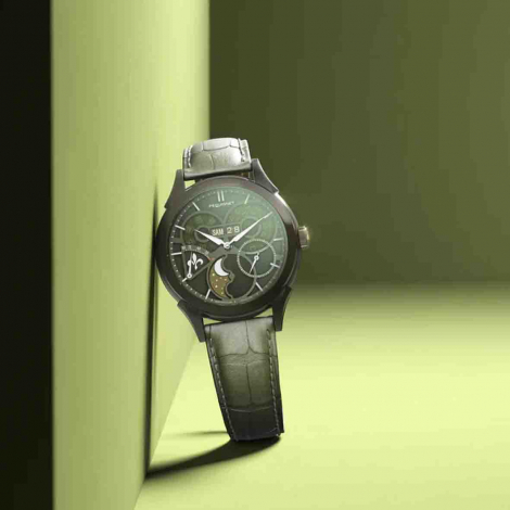 Montre Pequignet Royale saphir - Cadran Vert Jade