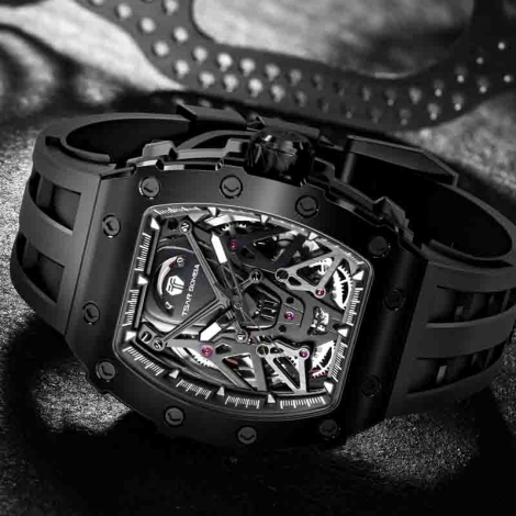 Montre Tsar Bomba - Elemental Series - Auto - Carbone -Noir