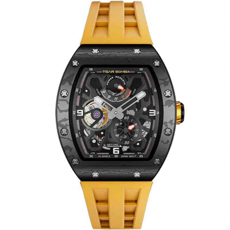 Montre Tsar Bomba - Elemental Series  - Automatique - Fibre de Carbonne Jaune