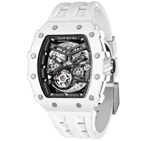 Montre Tsar Bomba - Elemental Series - Blanc/Noir - Bioc�ramique Automatic Watch