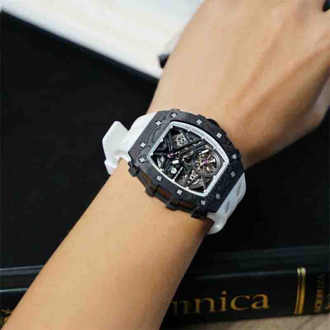 Montre Tsar Bomba - Elemental Series - Carbon Fiber Automatic - Blanc