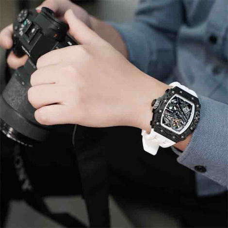 Montre Tsar Bomba - Elemental Series - Carbon Fiber Automatic - Blanc