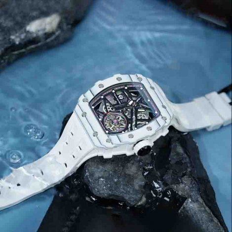 Montre Tsar Bomba - Elemental Series - Carbon Fiber Automatic - Blanc