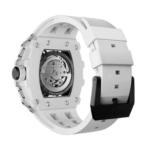 Montre Tsar Bomba - Elemental Series - Carbon Fiber Automatic - Blanc