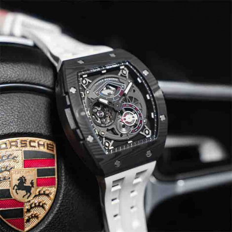 Montre Tsar Bomba - Elemental Series - Carbon Fiber Automatic - Blanc