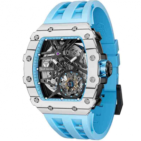 Montre Tsar Bomba - Elemental Series - Carbon Fiber Automatic - Bleu