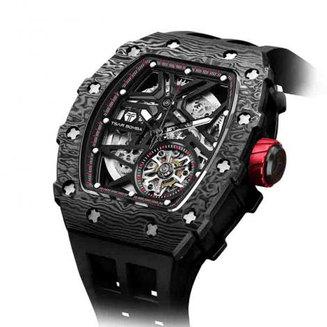 Montre Tsar Bomba - Elemental Series - Carbon Fiber Automatic - Noir
