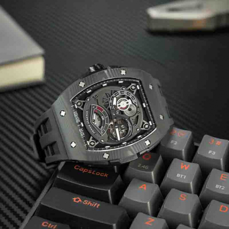 Montre Tsar Bomba - Elemental Series - Carbon Fiber Automatic - Noir