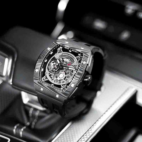 Montre Tsar Bomba - Elemental Series - Carbon Fiber Automatic - Noir