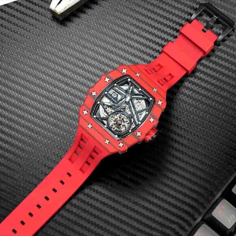 Montre Tsar Bomba - Elemental Series - Carbon Fiber Automatic - Rouge