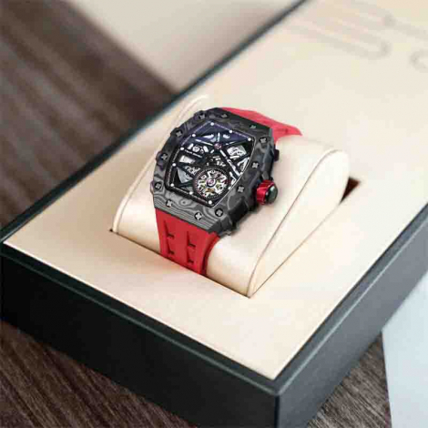 Montre Tsar Bomba - Elemental Series - Carbon Fiber Automatic - Rouge