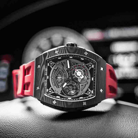 Montre Tsar Bomba - Elemental Series - Carbon Fiber Automatic - Rouge