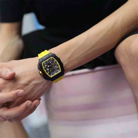 Montre Tsar Bomba - Elemental Series - Quartz - Calendrier - Jaune