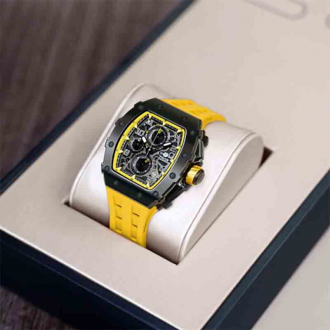 Montre Tsar Bomba - Elemental Series - Quartz - Calendrier - Jaune