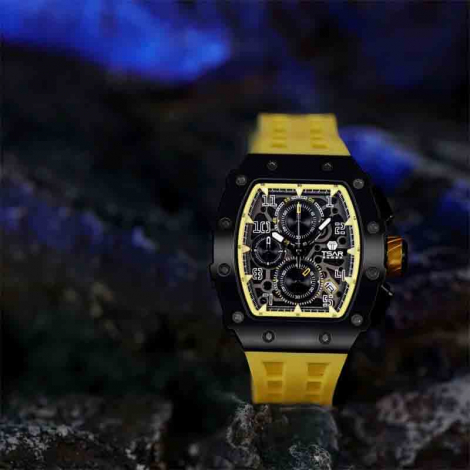 Montre Tsar Bomba - Elemental Series - Quartz - Calendrier - Jaune