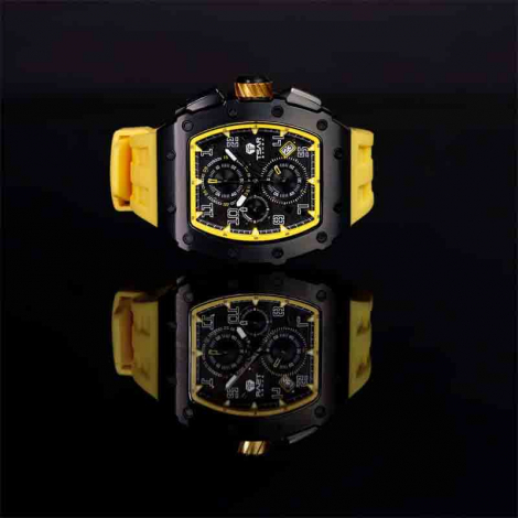Montre Tsar Bomba - Elemental Series - Quartz - Calendrier - Jaune