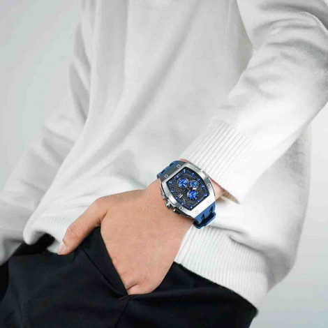 Montre Tsar Bomba - Elemental Series - Quartz II - Bleu & Argent