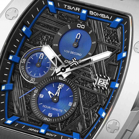 Montre Tsar Bomba - Elemental Series - Quartz II - Bleu & Argent
