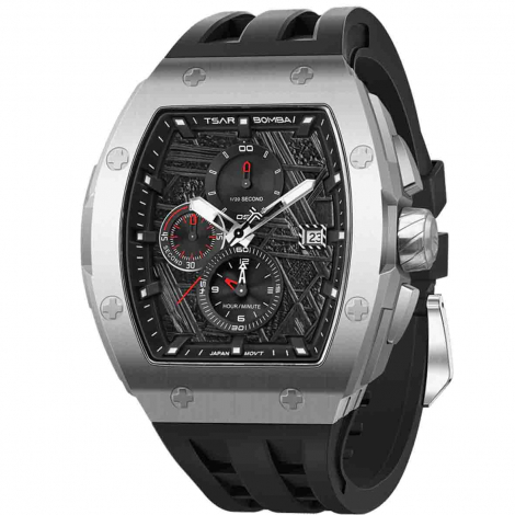 Montre Tsar Bomba - Elemental Series - Quartz II - Noir & Argent