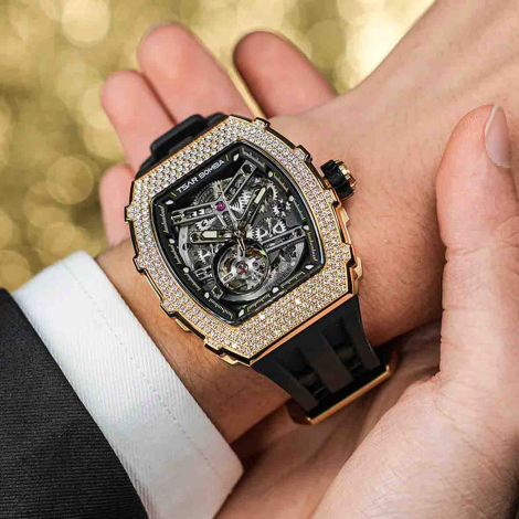 Montre Tsar Bomba - Elemental Series - Rouge - Cubic Zirconia