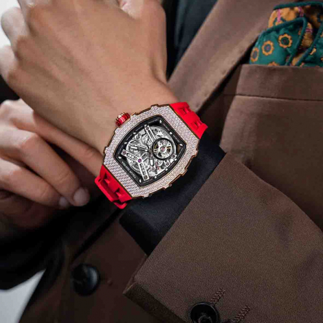 Montre Tsar Bomba - Elemental Series - Rouge - Zircon