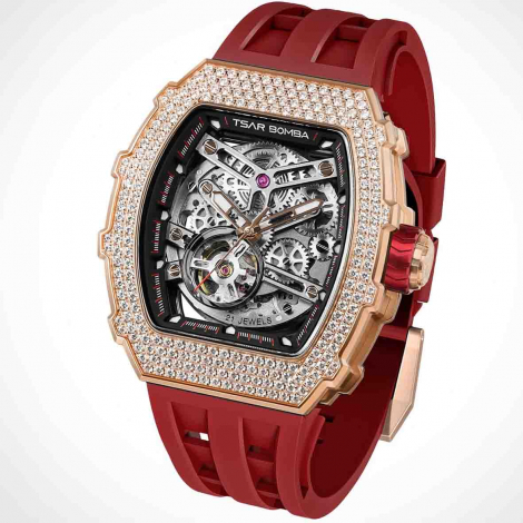 Montre Tsar Bomba - Elemental Series - Rouge - Zircon