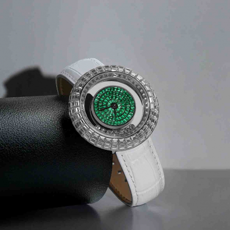 Montre Tsar Bomba - Nucleus Series - Blanc & Vert - Zircon