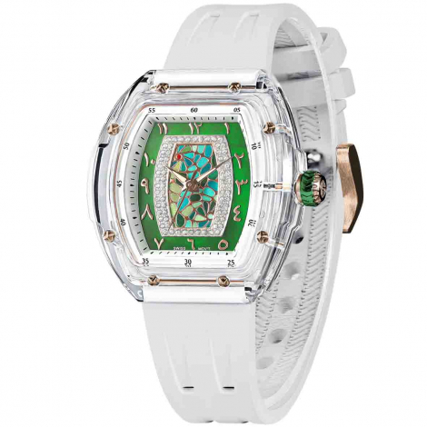 Montre Tsar Bomba - Nucleus Series II - FKM Blanc & Vert Arabe