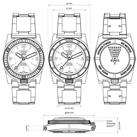 Montre ZRC Grands Fonds Hritage - Rdition
