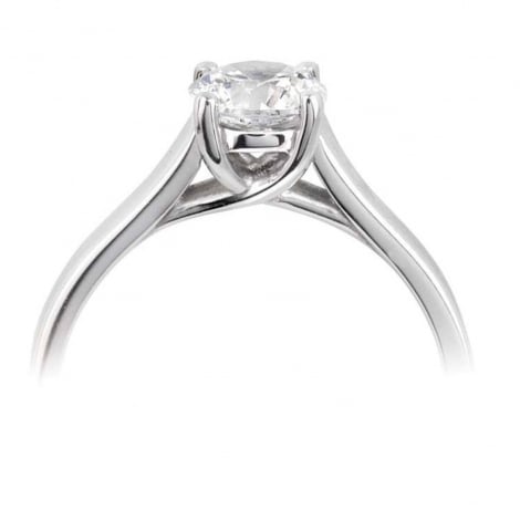 Monture bague solitaire or blanc