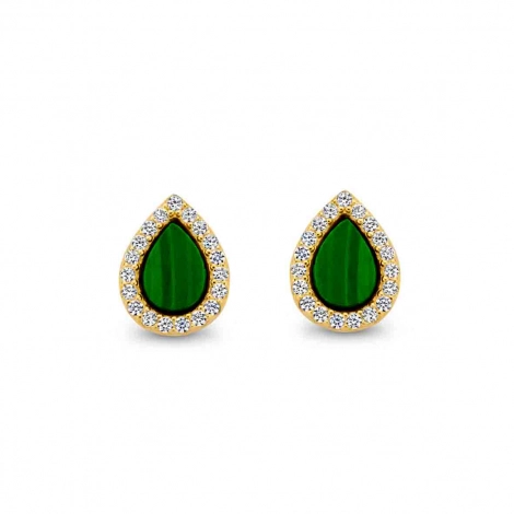 P. boucles d'oreilles ag 925 malachite naiomy
