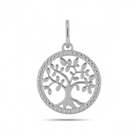 Pendentif Arbre de Vie or blanc