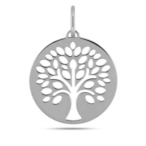 Pendentif Arbre de Vie or blanc