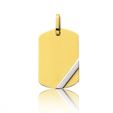 Pendentif bicolore rectangulaire